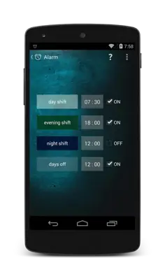 Shift Work Schedule android App screenshot 5